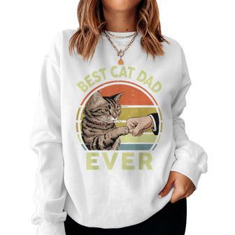Best Cat Dad Ever Tabby Cat Daddy Father Day From Wife Women Sweatshirt | Seseable UK