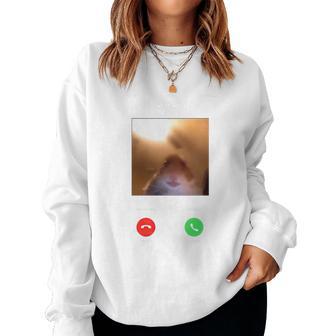 Dank Meme Hámster Mirando Cámara Frontal Hámster Llamando Sudadera Mujer - Regaloses