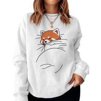 Divertente Panda Rosso Che Dorme Animale Zoo Ragazzi Ragazze Bambini Women Sweatshirt - Novitaregali