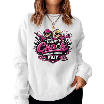Evjf Future Mariée Original Humour Team Chaos Mariage Sweat-shirt pour femme - Cadeauxyz
