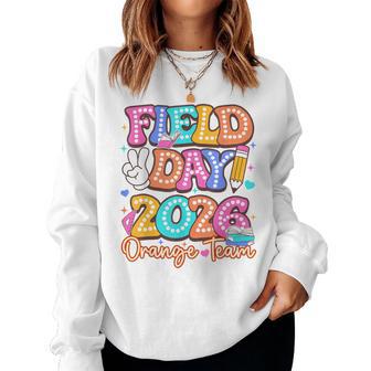 Field Day 2026 Orange Team Color Trip Game Teacher Student Women Sweatshirt | Mazezy