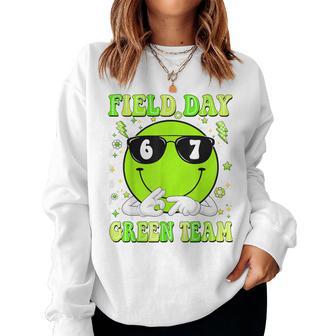 Field Day 67 Green Team Teacher Kids Boy Six Seven Fun Games Women Sweatshirt - Thegiftio UK