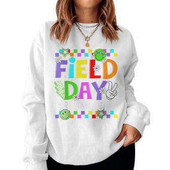 Field Day Green Team Lightning Peace Sign Kid Women Sweatshirt | Mazezy
