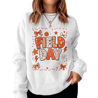 Field Day Orange Team For Kids Teacher Field Day Games Women Sweatshirt | Mazezy