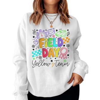 Field Day Yellow Team For Teacher Kids Field Day Games Women Sweatshirt - Thegiftio UK