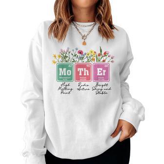 Floral Mother Periodic Table Mother's Day Science Mama Mom Women Sweatshirt - Thegiftio UK