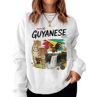 Guyanese Roots Outfit Idea For & Guyana Flag Women Sweatshirt - Thegiftio UK