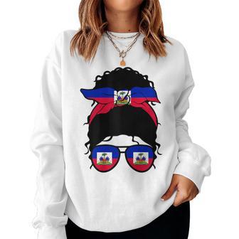 Haitian Girl Haiti Haitian Flag Proud Haitian Woman Women Sweatshirt - Thegiftio UK