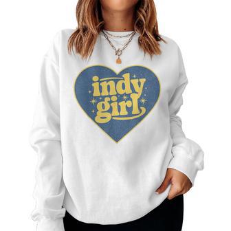 Indianapolis Retro Girl Throwback Indy Girls Women Sweatshirt - Thegiftio UK