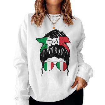 Italiana Chica Italia Bandera Italiana Italia Ragazza Italiana Sudadera Mujer - Regaloses