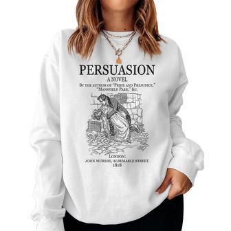 Jane Austen Persuasion Portada De Libro Literatura Clásica Cuello Sudadera Mujer - Regaloses