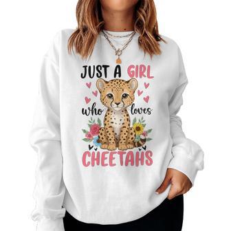 Just A Girl Who Loves Cheetahs Women Sweatshirt - Thegiftio UK