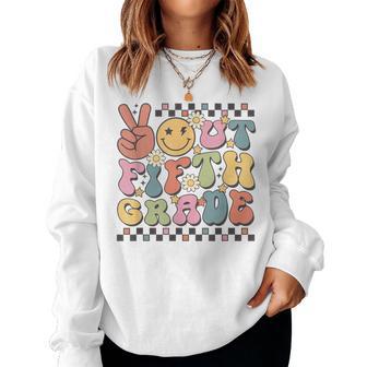Last Day Of 5Th Grade Peace Out Fifth Grade Graduation Women Sweatshirt - Thegiftio UK