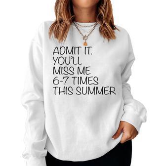 Last Day Of School Teacher Admit It You'll Miss Me 67 Meme Women Sweatshirt - Thegiftio UK