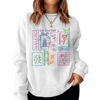 Mahjong Girls Game Night Mahjong Love Playing Chinese Women Sweatshirt - Thegiftio UK
