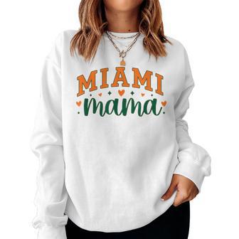Miami Mama Proud Mom Retro Varsity Letter Women Sweatshirt - Thegiftio UK