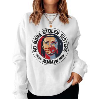 No-More Stolen Sister Red Hand Mmiw Awareness America Native Women Sweatshirt | Mazezy