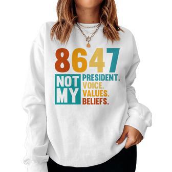 Not My President 8647 Anti-Trump Political Protest Tri-Blend Women Sweatshirt | Mazezy