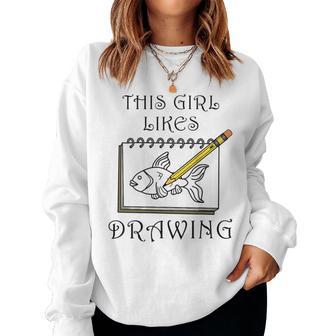 Obras De Arte Dibujo Bocetos Ilustrador In Mangas Sudadera Mujer - Regaloses