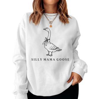 One Silly Mama Goose Silly Mama Goose Goose Family Women Sweatshirt - Monsterry