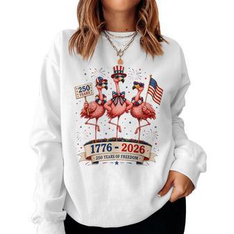 Patriotic Flamingo 250 Years American Spirit Women Sweatshirt - Thegiftio UK