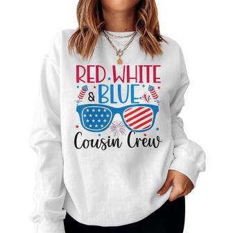 Red White & Blue Cousin Crew 4Th Of July Independence Day For Kids Men Women Sweatshirt - Thegiftio UK