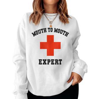 Sarcastic Mouth To Expert Lifeguards Specialist Beach Patrol Women Sweatshirt - Thegiftio UK