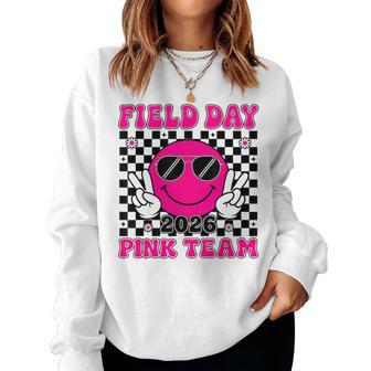 School Field Day Pink Team Teacher Kids Field Day 2026 Women Sweatshirt - Thegiftio UK