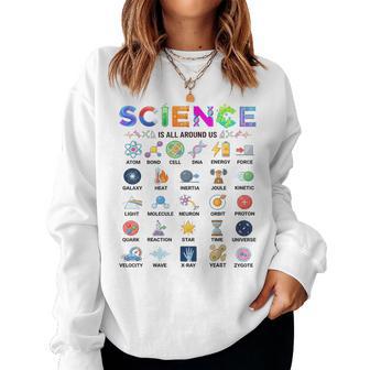 Science Is All Around Us Alphabet A-Z Stem Teacher Student Women Sweatshirt - Monsterry