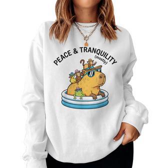 Simpatico Meme Con Capibara Divertente Per Uomini Donne Bambini Ragazze Women Sweatshirt - Novitaregali
