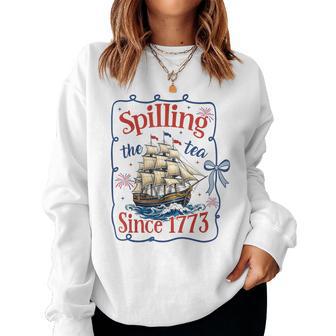 Spilling The Tea Since 1773 Vintage Us History Women Women Sweatshirt - Thegiftio UK