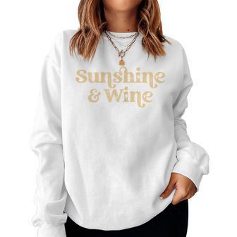Sunshine And Wine Summertime Drinking Women Sweatshirt | Mazezy