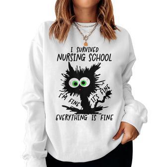 I Survived Nursing School Graduation 2026 Nurse School Grad Women Sweatshirt - Thegiftio UK