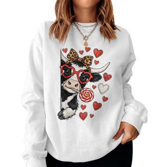 Vache Deaint-Valentin Pour S Et Filles -Ache De Ferme Amusante Pour Laaint-Valentin Sweat-shirt pour femme - Cadeauxyz