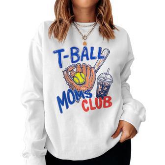Vintage Tball Mom Softball T-Ball Mama Mom Life Women Sweatshirt - Thegiftio