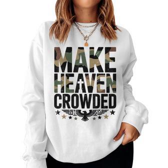 Youth Make Heaven Crowded Camouflage Jesus Camo Christian Women Sweatshirt - Thegiftio UK