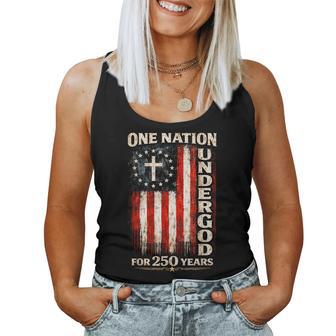 250 Year Usa American Flag Christian Anniversary 4Th Of July Women Tank Top - Monsterry UK