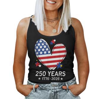 250Th Anniversary America Flag Heart 250 Year Girls Women Tank Top - Thegiftio UK