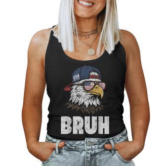 4Th Of July Eagle Bruh Us Flag Sunglasses Kids Women Tank Top - Thegiftio UK