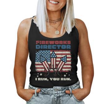 4Th Of July Fireworks Director Us Flag Patriotic Women Women Tank Top - Thegiftio UK