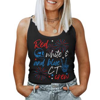 4Th Of July Red White Blue Ct Tech Crew Cat Scan X-Ray Tech Women Women Tank Top - Thegiftio UK