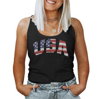 4Th Of July Usa America Flag Vintage Patriot Kids Women Tank Top - Thegiftio UK
