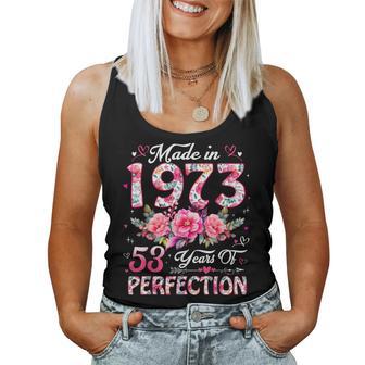 53 Year Old Made In 1973 Floral 53Rd Birthday Women Women Tank Top - Monsterry UK
