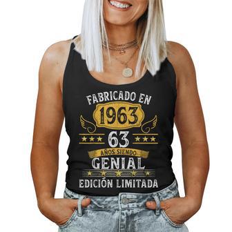 63 Años Cumpleaños Hombres Es Fabricado En 1963 Camiseta sin mangas para mujer - Regaloses