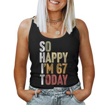 67 Year Old Decorations Gag 67Th Birthday Women Tank Top - Thegiftio UK