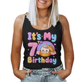 7Th Birthday Girl Kawaii Dumpling Anime Birthday Party Women Tank Top | Seseable UK