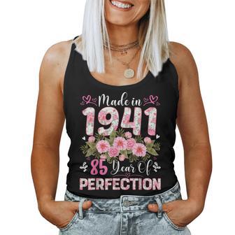 85 Year Old Made In 1941 Floral 85Th Birthday Women Women Tank Top - Monsterry UK