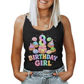 8Th Birthday Girl Dumpling Cute Kawaii Dumpling Party Women Tank Top - Thegiftio UK