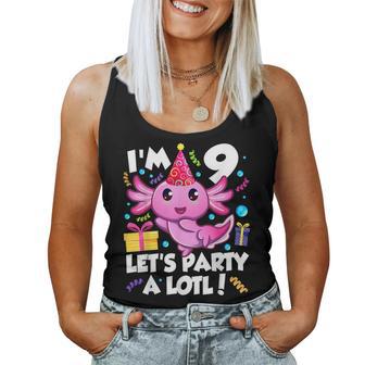 9 Anni Axolotl Amante 9 ° Compleanno Kawaii Ragazzi Ragazze Canotta da donna - Novitaregali