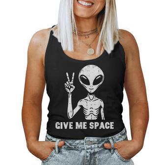 Alien Peace Give Me Space Humor Joke Kids Women Tank Top - Thegiftio UK
